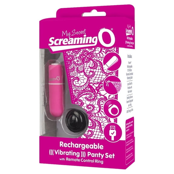 Screaming O Charged Vooom! RC Rechargeable Bullet Vibrator with Remote Control, Red