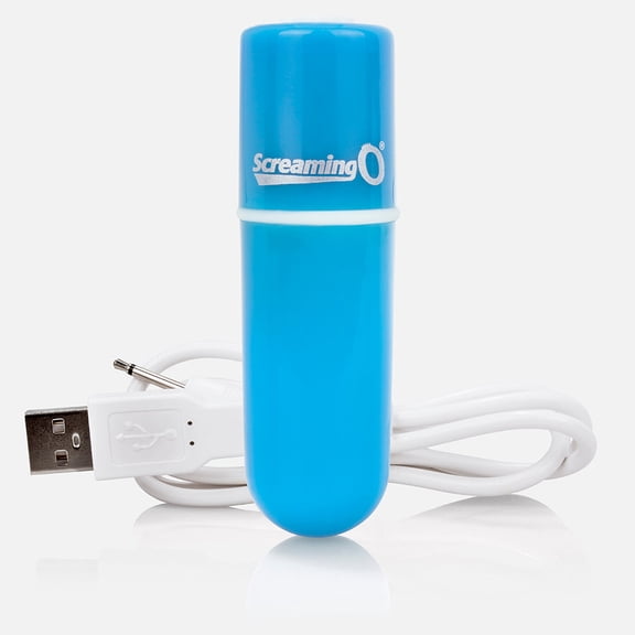 Screaming O Charged Vooom Bullet Vibrator Blue USB-Rechargeable Waterproof