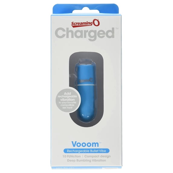 Screaming O Charged Vooom Rechargeable Bullet Vibe - Blue