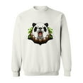 thumbnail image 1 of Screaming Panda Face Design Sweatshirt Men -Image by Shutterstock, Male 3X-Large, 1 of 4
