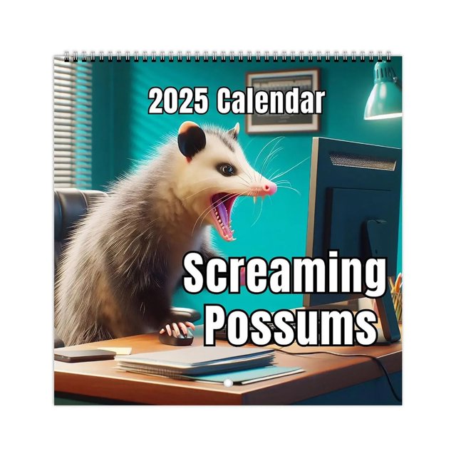 ScreamingPossums 2025 Calendar Pooping Pooches, Mullet, and Effin