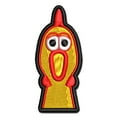 thumbnail image 1 of Screaming Rubber Chicken Head Applique Multi-Color Embroidered Hook & Loop Patch - 2.5 Inch Small, 1 of 5