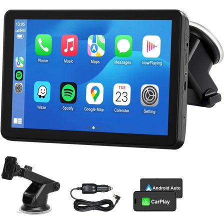 Screen, 7 Inch AirPlay Touch Screen Protable Stereo Naivgation Music Video Player Mirrorring, , AUX, Voice Assistant