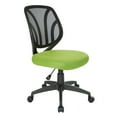 thumbnail image 1 of Screen Back Armless Task Chair with Green Mesh Fabric and Wheel Carpet Casters, 1 of 5