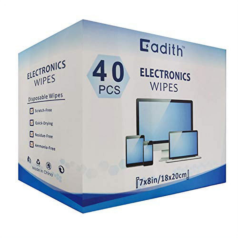 Screen Cleaner Cadith Electronic Wipes Safely Clean Your Computer, Laptop, TV, Phone, and