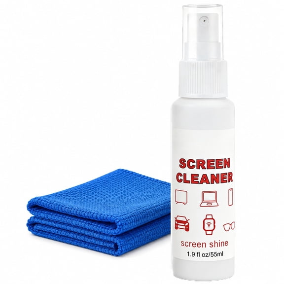 Screen Cleaner Kit, Fingerprint, Dust and Smudge Removal Solution, for Phones, Tablets, Laptops, Monitors and TVs, 55ml