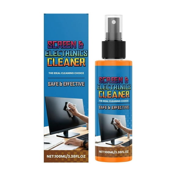 Screen Cleaner Spray,100ml Tv & Computer Screen Cleaner, Lcd Cleaner For Electronics, Streak-Free, Lcd, Led & Tv Compatible, Macbook, Laptop, Multiple Electronic Devices