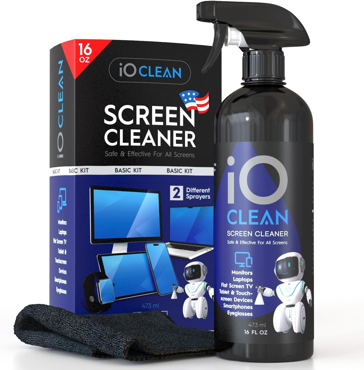 Screen Cleaner Spray (16oz - 473ml) – Best Large Cleaning Kit for LCD ...