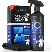 Screen Cleaner Spray 16oz - 473ml   Best Large Cleaning Kit for LCD LED OLED TV, Smartphone, iPad, Laptop, Touchscreen, Computer Monitor, Electronic Devices, Microfiber Cloth Wipes and 2 Nozzles
