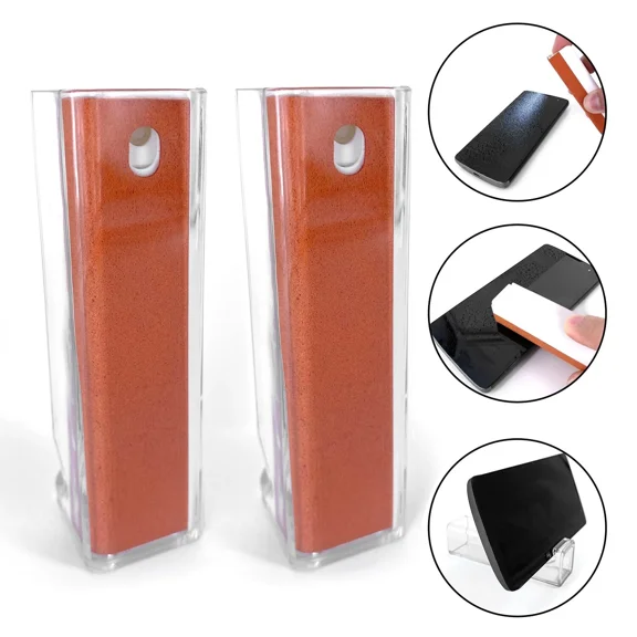 Screen Cleaner Spray & Phone Stand For Smartphone Tablet, Tv Laptop, Lcd 2 Pack