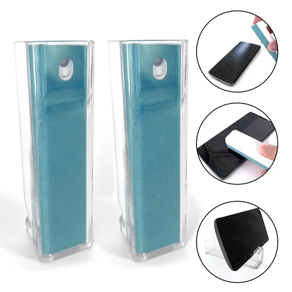 Screen Cleaning Spray With Universal Phone Stand 2 Pack For Tv, Tablet Lcd Phone