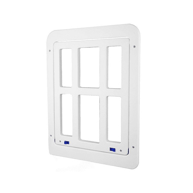 Screen Door 13.4inchX17.3inch Door with Flap Lockable Dog Door
