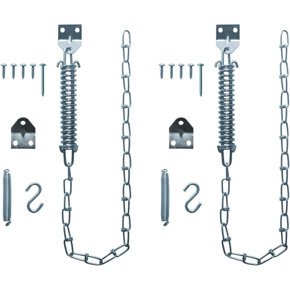 Screen Door Chain and Spring, Stopper to Protect Doors, Windproof Chains Windows2-Pack
