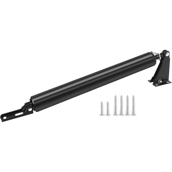 Screen Door Closer Kit - Pneumatic Closer Bracket, Adjustable Speed, Stable System, Opener and Closer 1Pack (Black)
