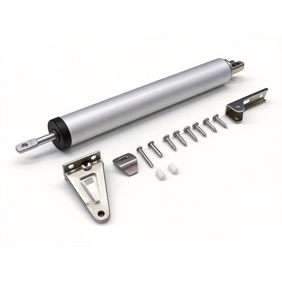 Adjustable Pneumatic Door Closer, Aluminum Storm Door Closer, Heavy Duty Screen Door Closer with Complete Mount Hardware, Variable Speed Door Closing Cylinder for Wooden Security Screen Doors