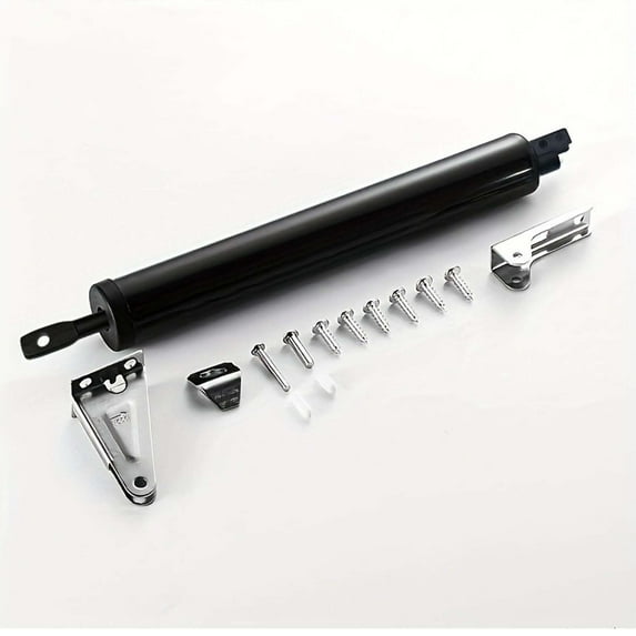 Screen Door Closers, Storm Door Closer Heavy Duty Screen Door Shock Adjustable Cushion Speed Screen Door Pneumatic Closer, Universal Replacement for Home, RV & Commercial Doors, Black