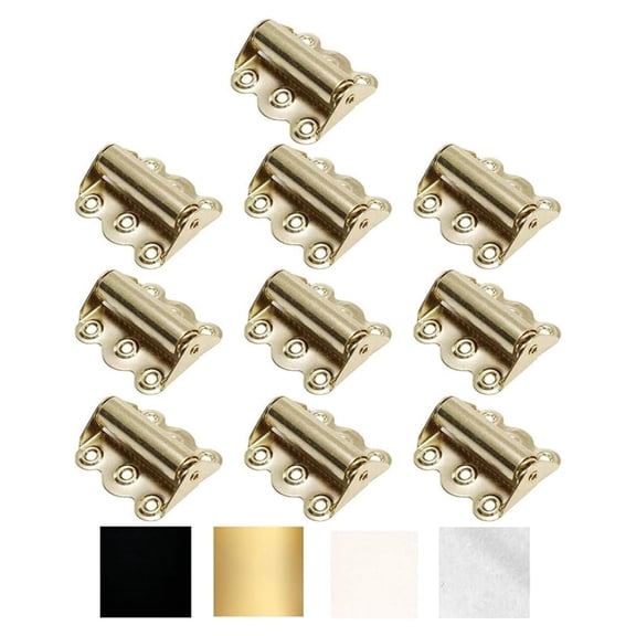 Screen Door Hinge Professional Grade Self-Closing Easy Install (10 Pack, Polished Brass)