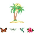 thumbnail image 1 of Screen Door Saver - Screen Magnets - Keep People and Pets from Running Into Screen Doors & Patch Small Holes with Screen Door Magnets - Made in USA - Palm Tree - Pack of 2 (1 pair), 1 of 6