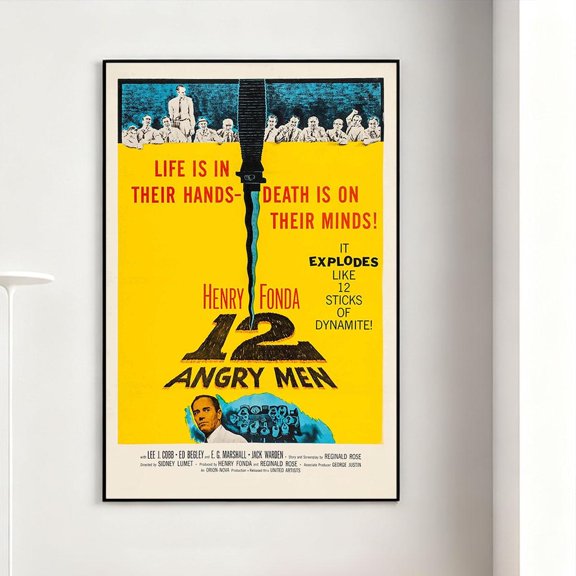 Screen Elegant Cinema Inspired Retro Film Scene Home Whimsical Portrait Decor Unframed Paper Print
