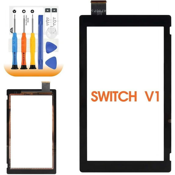 Screen For Nintendo Switch Touch Screen Replacement For V1 Digitizer Sensor HAC-001 Touch Pannel Glass Repair kits(Black No LCD)