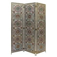 thumbnail image 1 of Screen Gems 3 Panel Beaded Metal Mosaic Screen, 1 of 5