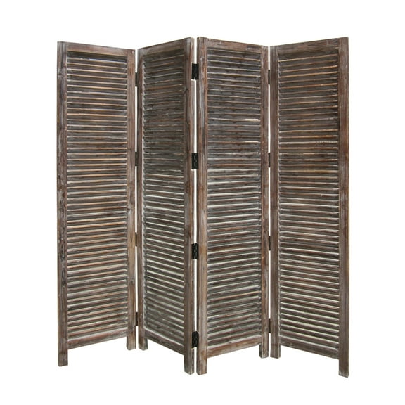 Home Decorative Indoor Hacienda Brown Screen - 4 Panel
