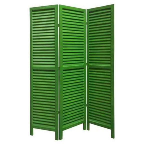 Screen Gems SG-237 GREEN 3 Panel Shutter Room Divider