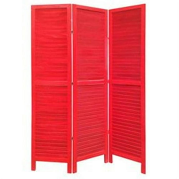 Screen Gems SG-237 RED 3 Panel Shutter Room Divider
