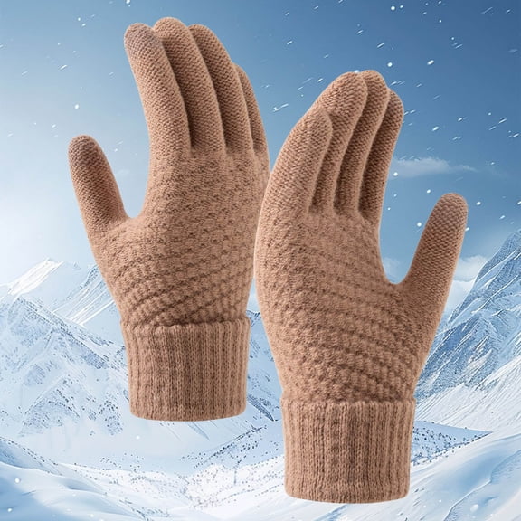 Screen Gloves Women's Winter Thickened Cold Riding Warm Knitted Wool Gloves Women Gloves Gloves Mittens Gloves Mittens for Women Cold Weather Women Gloves Mitten Ski Gloves Mittens Men Gloves Mittens