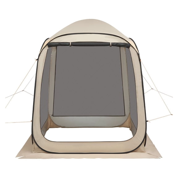 Screen House Tent 6x6 ft, 4-6 Person Pop Up Canopy, Portable Screened Tent with Carry Bag, Netting Sides & Stakes for Patio, Backyard, Outdoor Beige