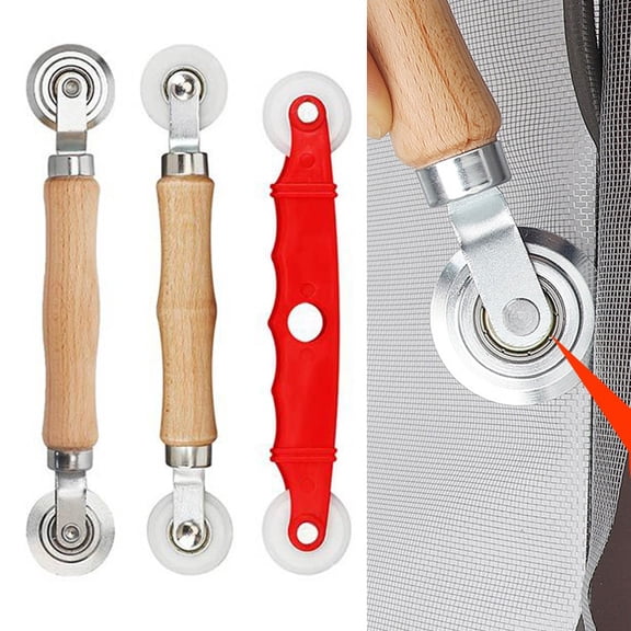 Screen Installation Tools Wooden/Plastic Handle For Household Screen Door Installation Hand Crank Roller Home Tools B Fangkenuo