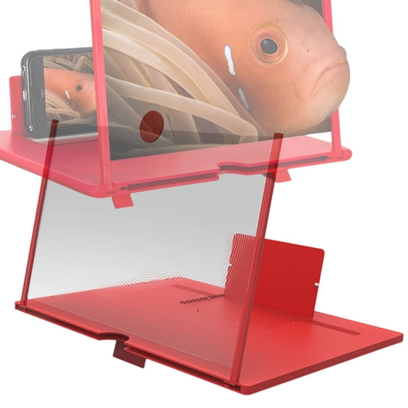 Screen Magnifier for Cell Phone - 10/12 inch HD Foldable Movie Projector with Height Adjustment, Portable Anti-Glare Phone Screen Amplifier for Videos & Movies