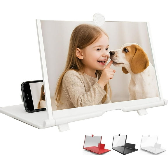 Screen Magnifier for Cell Phone, 10–18 Inch 3D Ultra HD Screen Magnifier Version Smartphone Screen Amplifier Foldable Phone Projector for Movies, Videos & Gaming