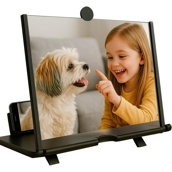 Screen Magnifier for Cell Phone, 10–18 Inch 3D Ultra HD Screen Magnifier Version Smartphone Screen Amplifier Foldable Phone Projector for Movies, Videos & Gaming