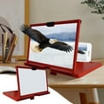 thumbnail image 1 of Screen Magnifier for Cell Phone, Mobile Phone Magnifier Screen with Stand Cellphone Holder, Foldable Designs with Screen Amplifier,Supports All Smartphones(8.6x6.4inch Red), 1 of 6