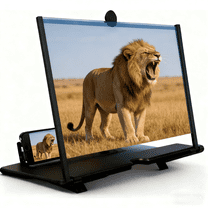 Screen Magnifier New Version,2026 Screen Magnifier for Cell Phone with Stand Cellphone Holder,10" Phone Screen Magnifier,for Watching Movies Videos,Supports All Smartphones (Black,10" Screen)