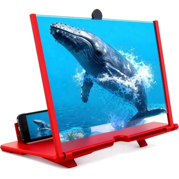 Screen Magnifier Version for Cell Phone, 2026 Ultra HD 10–18 Inch 3D Smartphone Screen Amplifier, Foldable Phone Projector for Movies, Videos & Gaming