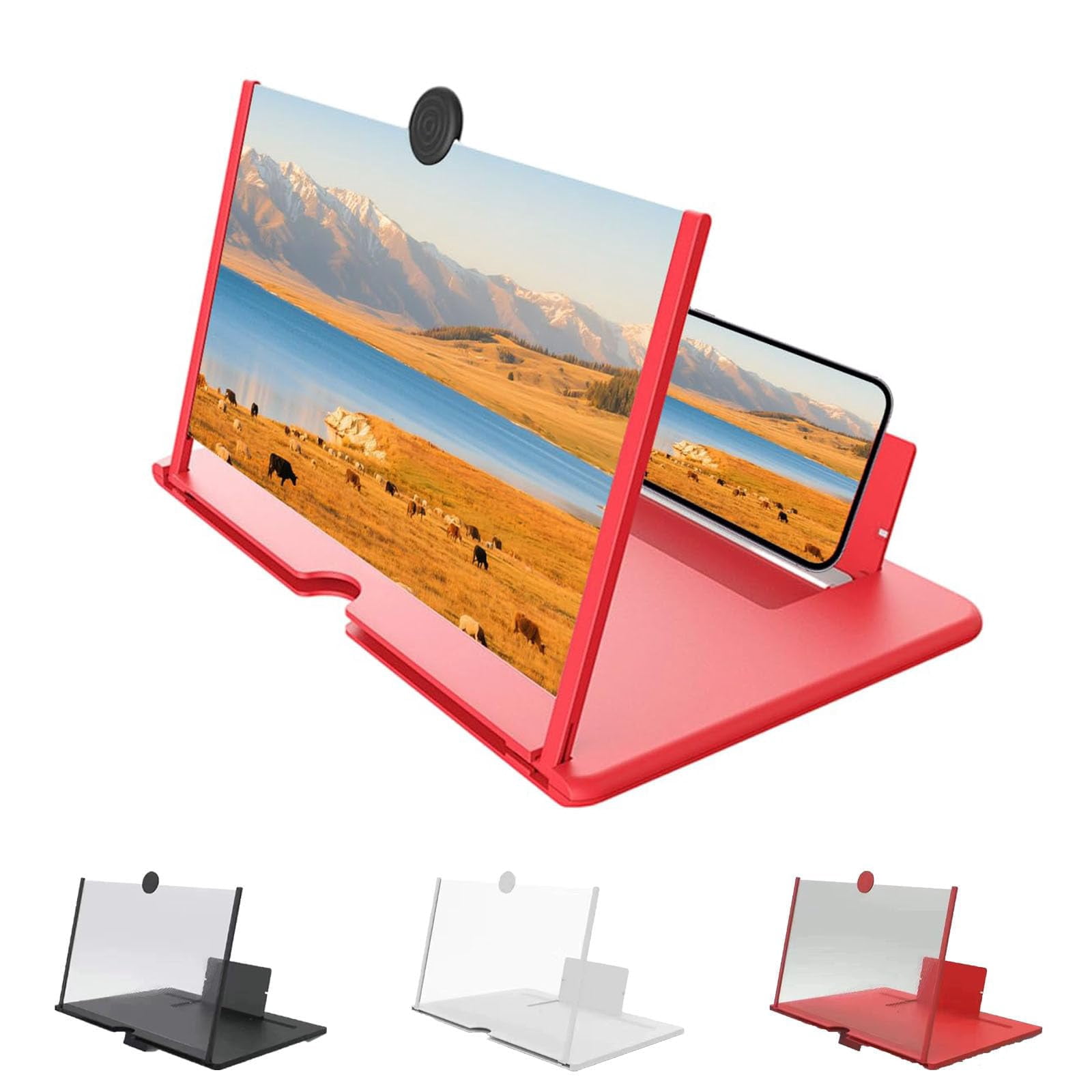Screen Magnifier Version for Cell Phone, Ultra HD Foldable Design, 10–20 Inch Smartphone Amplifier for Watching Movies, Videos Anywhere