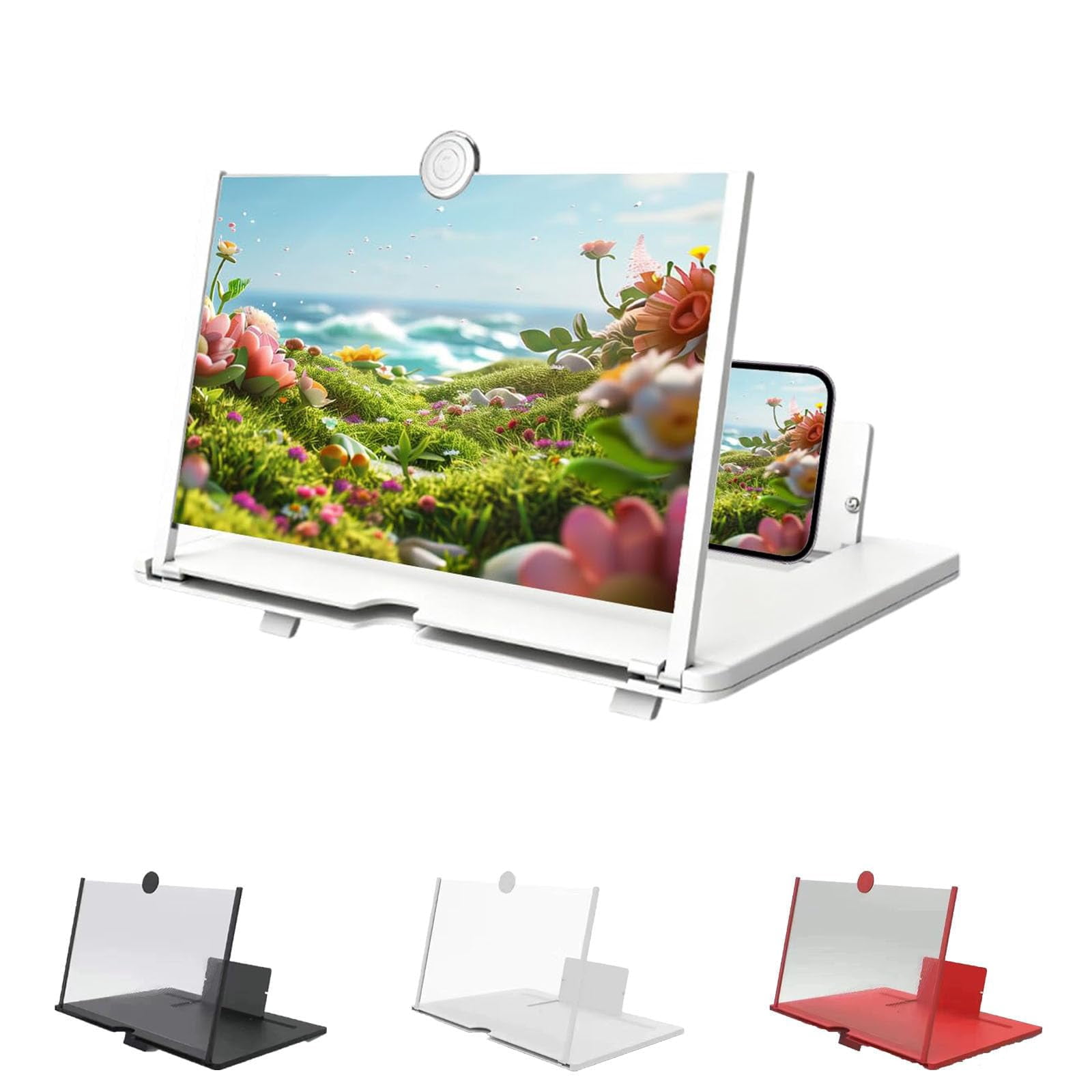 Screen Magnifier Version for Cell Phone, Ultra HD Foldable Design, 10–20 Inch Smartphone Amplifier for Watching Movies, Videos Anywhere