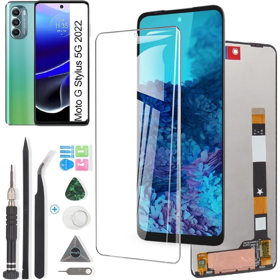 Screen for Motorola Moto G Stylus 5G 2022 Screen Replacement for Motorola G Stylus 5G 2022 XT2215 XT2215DL XT2215-1 LCD Display Touch Screen Digitizer Assembly Replacement with Kit