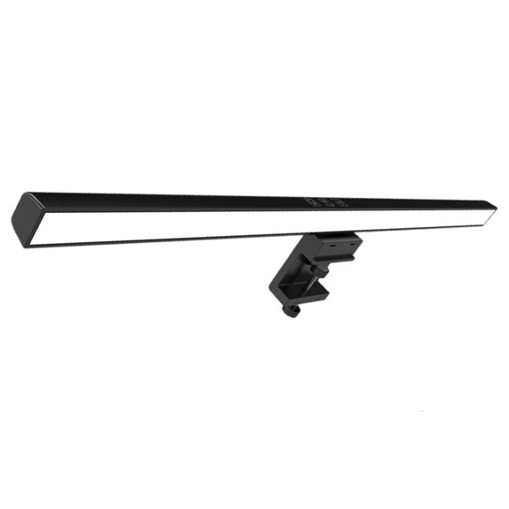 Screen Mounted LED Task Light with Intelligent Brightness Adjustment Plastic Texture Perfect for Laptop and Desktop Use