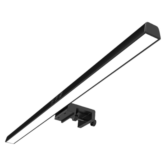 Screen Mounted LED Task Light with Intelligent Brightness Adjustment Plastic Texture Perfect for Laptop and Desktop Use