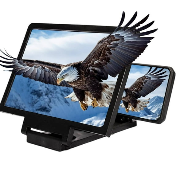 Screen Phone Magnifier, Screen Magnifier for Cell Phone, 3D HD Foldable Design Screen Magnifier Version for Movies, Videos and Gaming, Portable with All Smartphones (10in)