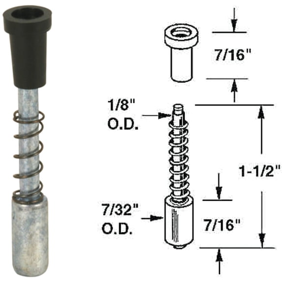 Screen Plunger Latch for 3/8 in. - 7/16 in. x 3/4 in. Frame, Diecast (6-pack)