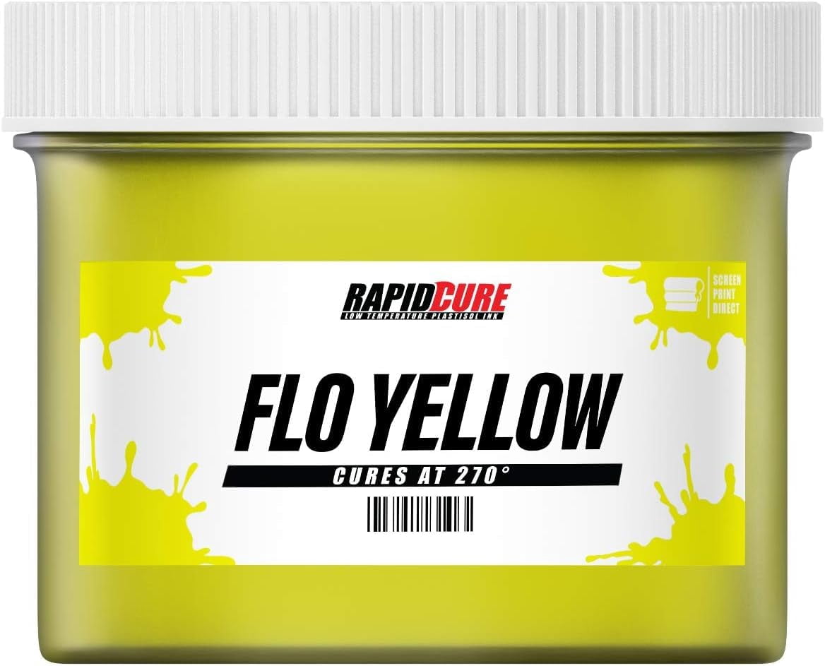 Screen Print Direct Rapid Cure® Screen Printing Ink Fluorescent Yellow (3.5 Gallon - 448oz.) - Plastisol Ink for Screen Printing, Fast Curing Fabric Paint, USA Made