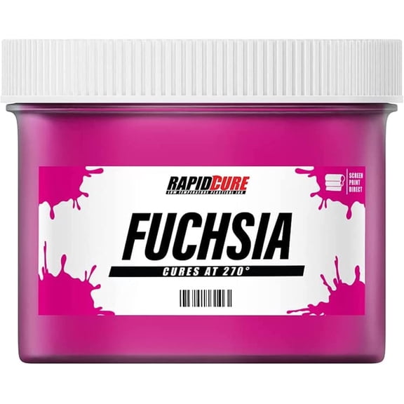 Screen Print Direct Rapid Cure Screen Printing Ink Fuchsia (3.5 Gallon - 448oz.) - Plastisol Ink for Screen Printing, Fast Curing Fabric Paint, USA Made