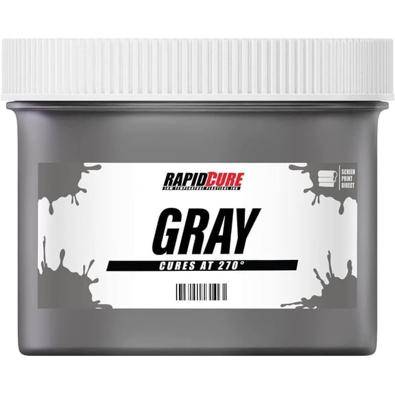 Screen Print Direct Rapid Cure Screen Printing Ink Gray (3.5 Gallon - 448oz.) - Plastisol Ink for Screen Printing, Fast Curing Fabric Paint, USA Made