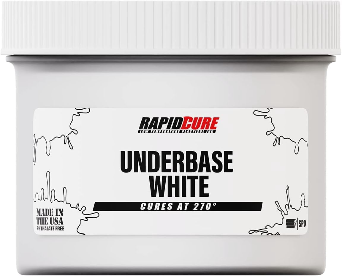 Screen Print Direct Rapid Cure® Screen Printing Ink Underbase White (3.5 Gallon - 448oz.) - Plastisol Ink for Screen Printing, Fast Curing Fabric Paint, USA Made