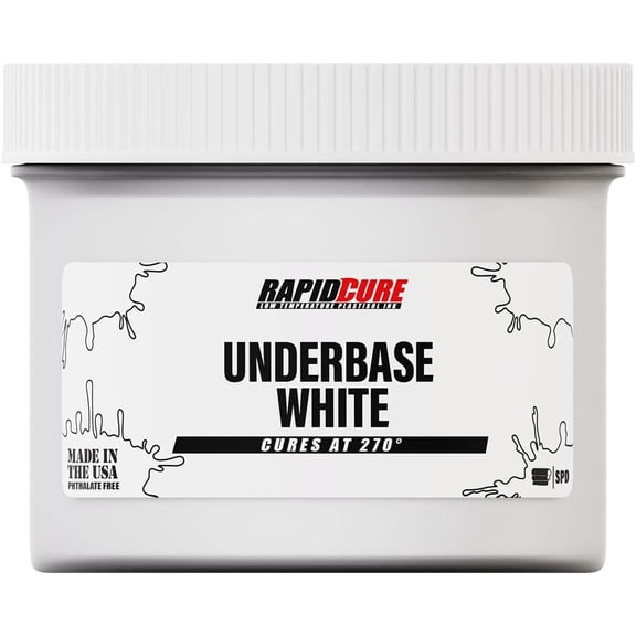 Screen Print Direct Rapid Cure Screen Printing Ink Underbase White (3.5 Gallon - 448oz.) - Plastisol Ink for Screen Printing, Fast Curing Fabric Paint, USA Made