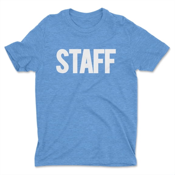 Screen Printed Men's Staff T-Shirt Front Back Print Tee Event Uniform Tshirt